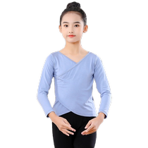 Spring and summer thin grade examination body dance clothes childrens dance clothes split suit long-sleeved girls practice clothes ballet