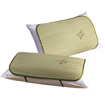 Summer rush pillow mat bamboo pillow mat adult large woven ice silk pillow single pillow case one pair
