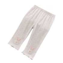 Summer thin girls nine-point pants 2024 new style baby girls outer wear pants childrens ultra-thin leggings