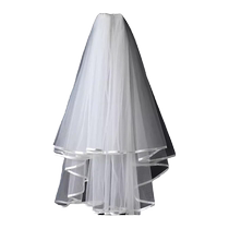 White veil headdress certificate proposal photo props bride wedding engagement registration main wedding dress female fluffy short