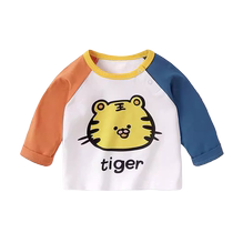 Childrens long-sleeved T-shirts for boys spring new infant tops spring and autumn girls bottoming shirts cotton clothes