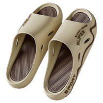 Thick-soled slippers for men 2024 new non-slip wear-resistant outer wear mens slippers fashionable soft-soled versatile one-line slippers for men