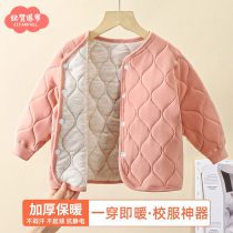 Childrens Thermal Underwear Set Liner Cotton Clothes Boys and Girls School Uniforms Artifact Big Childrens Autumn and Winter Underwear Thickened Winter Clothes