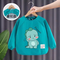 Baby smock childrens eating bib waterproof and dirt-proof thin mens and womens baby food supplement sleeves reverse wearing protective apron