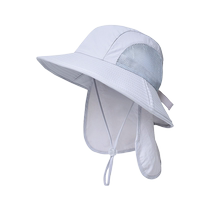 Spring and summer childrens hats for boys and girls outdoor sun protection visor large brim shawl neck protector fishermans sun hat
