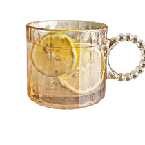 Relief glass cupola small crownins Mark cup with glass water glass extremely light laser beer cup home coffee cup