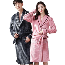 Pyjamas Peignoir automne hiver Flaver plus épais plus couple robe de corail vessie dame hiver