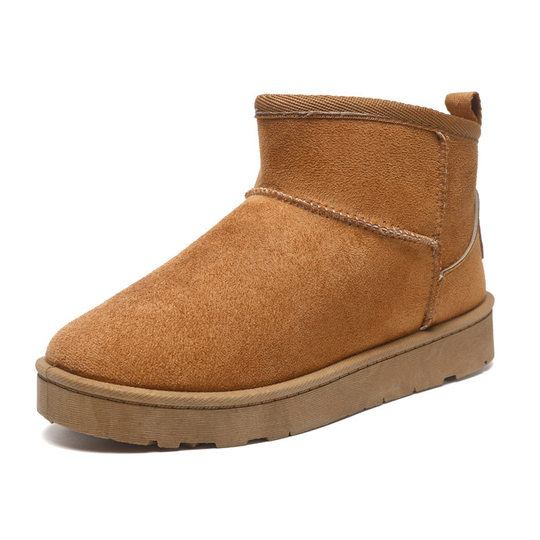 Женские зимние сапоги 2025: Новинка, универсальные, водонепроницаемые, нескользящие, на флисовой подкладке, толстые, стильные, теплые, хлопковые, женская обувь