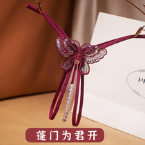 Pearl underwear feminine sequin embroidery open massage transparent mesh low-waist tempting butterfly strappy thong