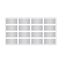 Product label food sample label waterproof matte silver blank self-adhesive sticker handwritten Asian silver label paper