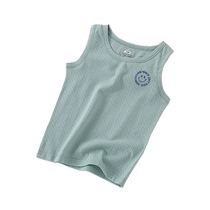 Summer baby hurdle vest is worn inside childrens thin pure cotton boys outer wear new cut-sleeve vest breathable