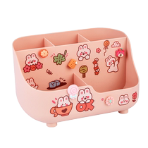 Girls desk storage box high school students light luxury high-end desk pen holder ornaments creative high-end storage pen holder student desktop high-looking childrens multi-functional large-capacity storage artifact