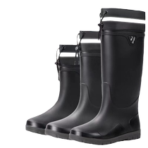 High rain boots night reflective black high school rain boots road cleaning water shoes safety non-slip labor protection shoes water boots