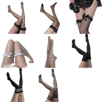 Stockings half-cut over the knee stockings for women summer JK black stockings fishnet stockings white stockings college style pure desire high thigh stockings
