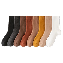 Socks womens mid-calf socks autumn and winter boneless confinement socks winter thick mid-calf socks high-calf pile stockings terry socks