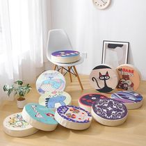 Round simple chair cushion futon thickened tatami floor home office sedentary cushion cotton and linen chair cushion