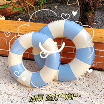 Childrens swimming ring thickened lifebuoy anti-rollover boy and girl beginner baby cartoon inflatable armpit ring
