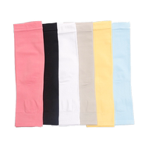 Childrens sun protection sleeves ice sleeves for boys and girls 2024 new sleeves solid color summer ice silk baby UV protection