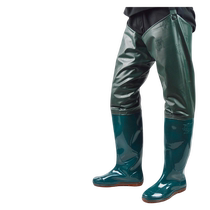Water shoes for women high-length knee-high soft-soled anti-slip paddy field transplanting and fishing special half-length waterproof pants rain boots rubber shoes for men