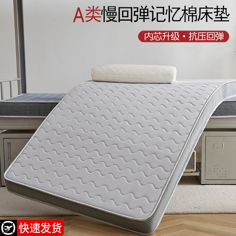 Four-Season Universal Mattress for College Dormitories, Single-Person Soft Mattress, Memory Foam for Rental Use, Dual-Use for Winter and Summer