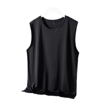 Ice silk vest mens new summer thin outer wear fitness mesh breathable waistcoat loose quick-drying sleeveless t-shirt
