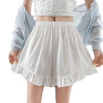 Fungus lace safety pants for women in summer thin anti-exposure loose non-curling home bottoming safety pants that can be worn outside