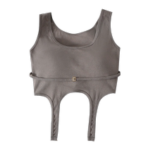 Hot girl irregular vest female niche design pure lust style with breast pads slim bottoming short beautiful back sling female