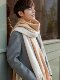 Korean versatile scarf for men in autumn and winter with tassels 2025 new high-end couple neck scarf for students thickened and warm