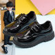Boys' Black Leather Shoes with Soft Soles for Children's Performances, Boys' Show Shoes, Student Spring and Autumn New School Shoes, Patent Leather Dress Shoes