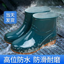 雨鞋水鞋2022新款厨房水靴套女款夏季防水保暖雨靴防滑耐磨女士