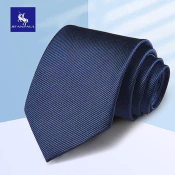 Blue Tie for Men, Zip-On, No-Tie, Business Formal Wear, Striped, Wedding Groom, Lazy Men's Suit Shirt, Casual