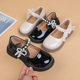 Girls' Small Leather Shoes 2025 Spring and Autumn New Black Mary Jane Princess Shoes for Older Children and Primary School Students Campus Performance Shoes