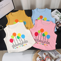 (A must-have for the dog days) Childrens Summer Sleeveless Vest for Boys and Girls Thin Small and Medium Cartoon Colorful Balloon Vest