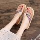 2025 new summer flip-flops for outer wear, fashionable soft-soled non-slip lightweight simple flat-soled slippers, casual flip-flops for women