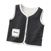 Baby vest autumn and winter outer wear plus velvet boys and girls thickened warm vest infant and toddler waistcoat cardigan vest