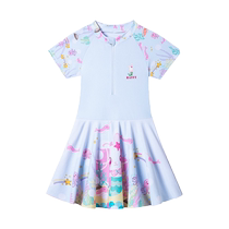 Girls seaside swimsuit new cartoon student training swimsuit cute bunny digital print baby girls swimsuit