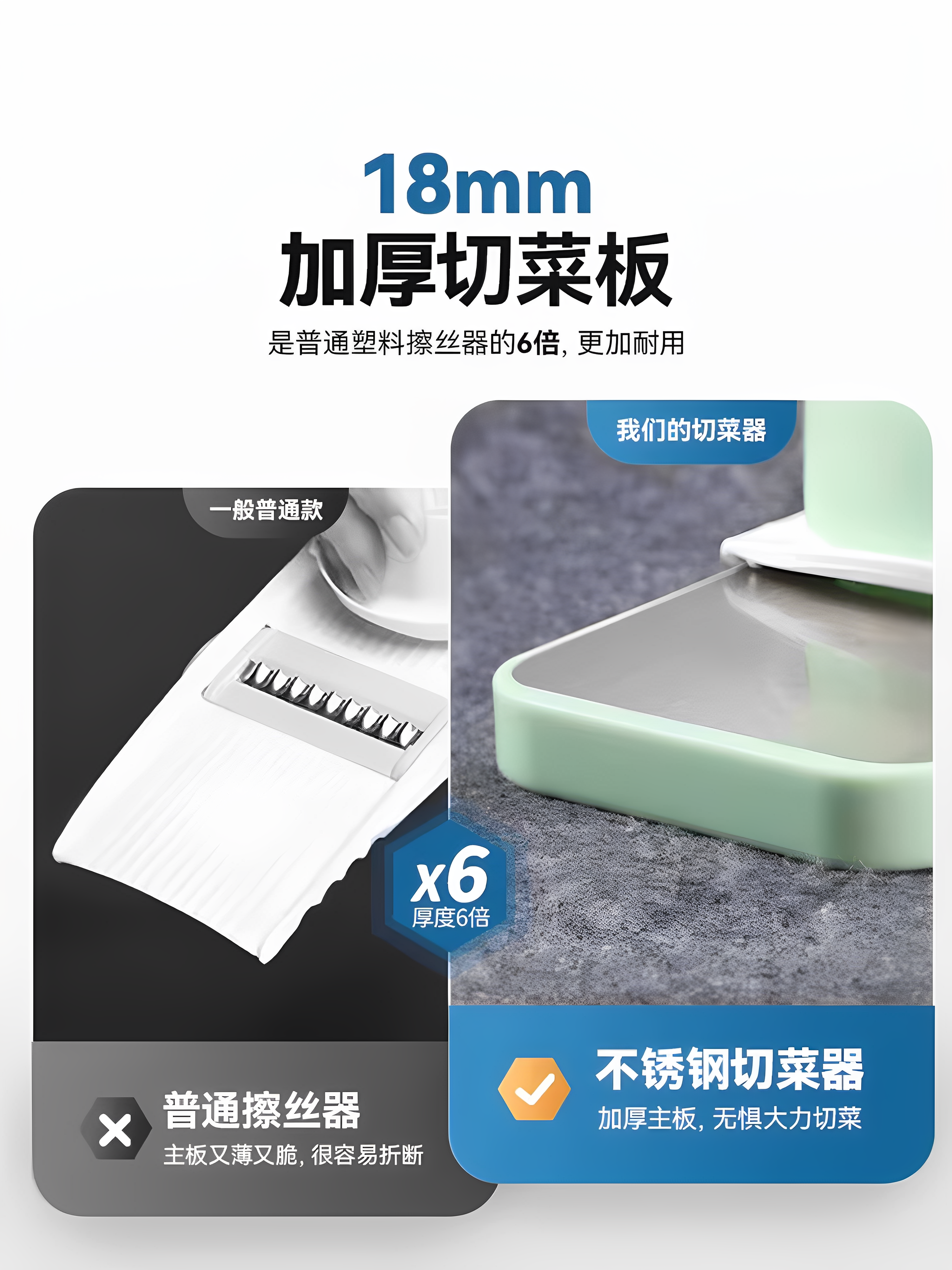 Multifunctional Vegetable Cutter, Household Shredder, Kitchen Slicer, Potato Shredder, Grater, Hand-Safe Slicer