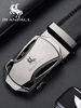 Giabao Men's Leather Belt Automatic Buckle Belt Korean Style Trendy Casual Middle-Aged Youth Business Cowhide Belt