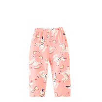 Girls pants summer clothes childrens summer cartoon baby girl summer milk silk leggings thin outer wear summer style trendy