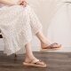 2025 new summer flip-flops for outer wear, fashionable soft-soled non-slip lightweight simple flat-soled slippers, casual flip-flops for women
