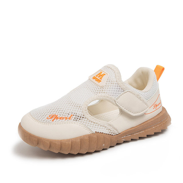 Boys' Sandals Baotou Summer Style 2025 New Children's Mesh Sports Beach Shoes Boys' Mesh Shoes Medium and Large Children's Shoes