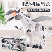 Childrens electric dinosaur toy can walk make sounds and light up mechanical dragon toy for boys night market stall light up toy