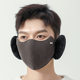 Warm Earmuff Mask for Women in Winter 2025, Windproof and Cold-Proof, Fleece-Lined Ear Protection Two-In-One Face Mask for Men, Detachable Earmuffs