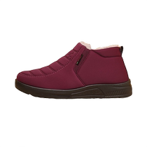 Winter velvet thickened warm middle-aged and elderly mothers shoes old Beijing winter cotton shoes womens flat non-slip grandma cotton boots