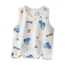 Childrens vest summer pure cotton thin section boy baby baby boy breathable belly protection sleeveless girls suspender top