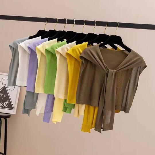 披肩外搭高端2025新款护颈薄款针织女冰丝防晒百搭围巾夏季小坎肩