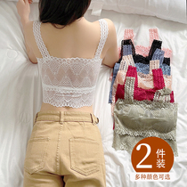 Lace camisole womens tube top thin white bottoming underwear short style inside beautiful back anti-exposure wrapped chest summer
