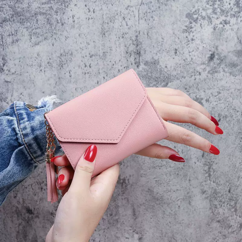 Short wallet, capacious universal card holder, for secondary school