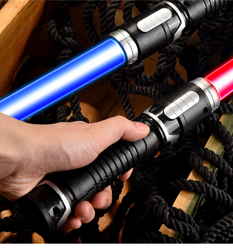 Игрушка с освещением 正版星球大战红蓝激光剑可伸缩男孩儿童道具玩具闪光荧光剑激光剑