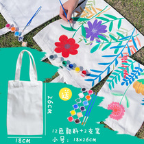 Canvas Bag Blank Sails Bag Large Capacity Cashier Bag Diy Children Hands Painting Graffiti White Eco-friendly Hand Bag